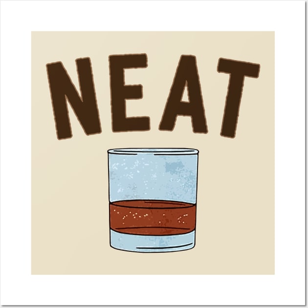 Whiskey Neat Old Fashioned Scotch and Bourbon II Wall Art by Talkad